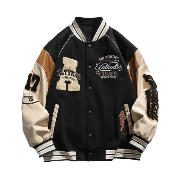 Men Women Vintage Bomber Jacket Boy Varsity Baseball Jackets Korean Fashion College Uniform