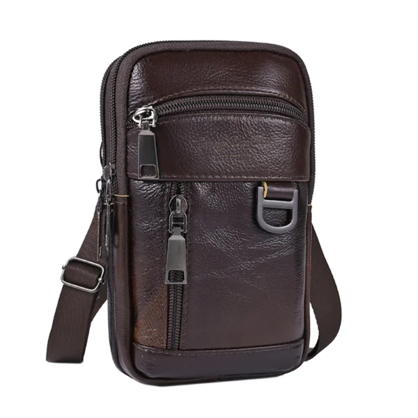 Vintage Men Cowhide Waist Bag