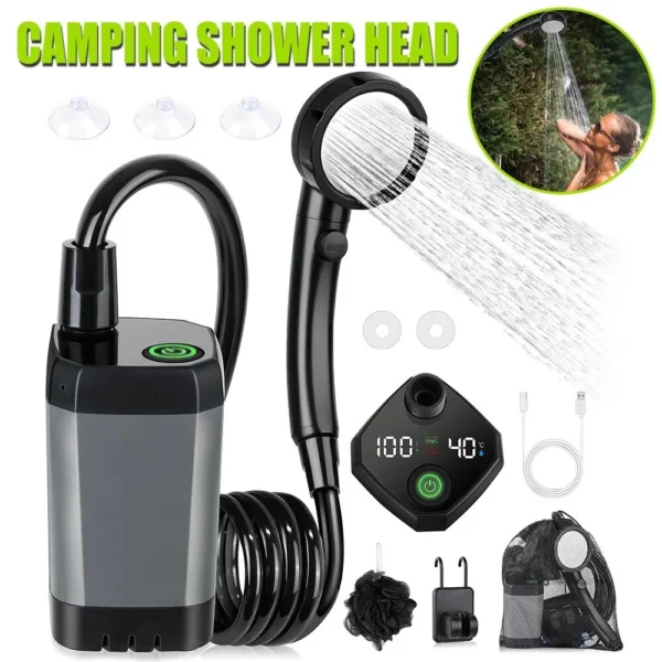 6000mAh Rechargeable Portable Shower for Camping