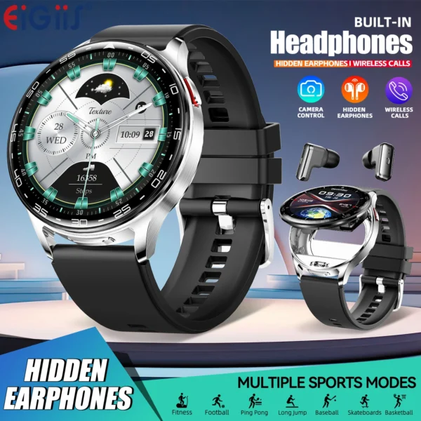 EIGIIIS Smart Watch with Earbuds1.39"HD