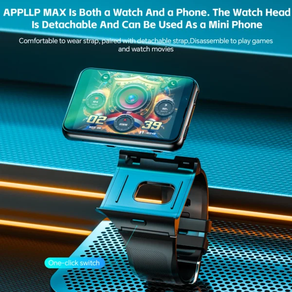 LOKMAT APPLLP MAX Detachable Strap Android Smart Watch Phone Wifi 4G Network